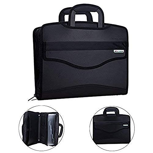 Business Document Bag Messenger Work Briefcase Waterproof Fabric Expanding File Folder Tote Travel Portfolio Document Holder
