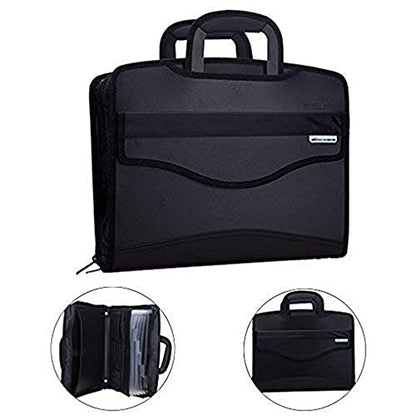Business Document Bag Messenger Work Briefcase Waterproof Fabric Expanding File Folder Tote Travel Portfolio Document Holder