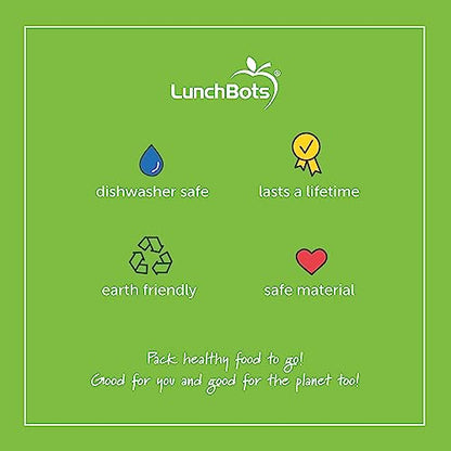 LunchBots Build -a- Bento Lunch Box, Silicone Bento Box for Kids, Multi-Compartment Lunch Container, Oven & Dishwasher Safe, BPA Free, 32 oz - Tie Dye Light Blue - color: Tie Dye Light Blue