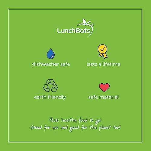 LunchBots Build -a- Bento Lunch Box, Silicone Bento Box for Kids, Multi-Compartment Lunch Container, Oven & Dishwasher Safe, BPA Free, 32 oz - Tie Dye Green - color: Tie Dye Green