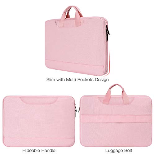14 15 Inch Laptop Case Women Ladies Bag TSA Laptop Sleeve for MacBook Pro 14" M5/M4/M3/M2/M1, Macbook Air 15 M5/M4, Dell XPS 15/Inspiron 14, Acer HP Lenovo ASUS Chromebook 14" Notebook Case Bag, Pink - color: Pink, size: 13.5-15 Inch