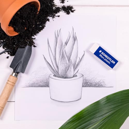 STAEDTLER Mars Plastic Vinyl Erasers (2-Pack), White Erasers for Clean & Precise Results - Latex-Free, Minimal Crumbling, Made in Germany - style: 2 Pack