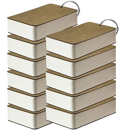 500 Pcs Flash Cards 2x3 Inch Index Cards with Ring Lined Note Card Bood Flashcards, Mini Blank Flash Cards 2x3 White Card Pad Index Note Bood 2 x 3 Notecards for Studying School Supply College - color: White