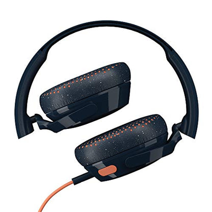 Skullcandy Riff On-Ear Wired Headphones, Convenient for Travel with 3.5mm AUX Plug, Built-in Microphone, Foldable Lightweight Comfortable Design, Durable Headband, Reliable Simplicity - Blue/Sunset - color: Blue/Sunset, style: Riff