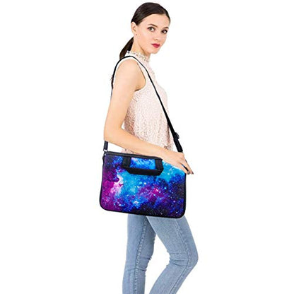RICHEN 10 inch Messenger Bag Carring Case Sleeve with Handle Accessory Pocket Fits 7 to 10-Inch Laptops/Notebook/ebooks/Kids Tablet/Pad (7-10.2 inch, Galaxy) - color: Galaxy, size: 7-10.2 inch