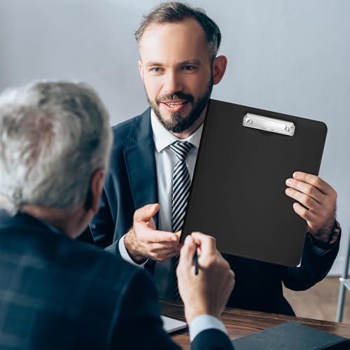 Gilprop 3 Ring Binder with Clipboard, 13.4"x11" Binder Padfolio,Black - color: Black