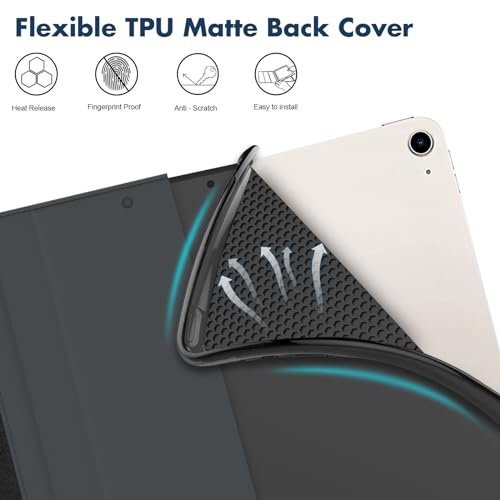 Dteck for iPad Air 13-inch Case 2024,iPad Case 12.9 inch Pro 6th/5th/4th/3rd Gen 2022/2021/2020/2018,Premium PU Leather Folio Stand Cover with Pencil Holder Auto Wake/Sleep Protective Cases,Bookshelf - color: 01 Bookshelf