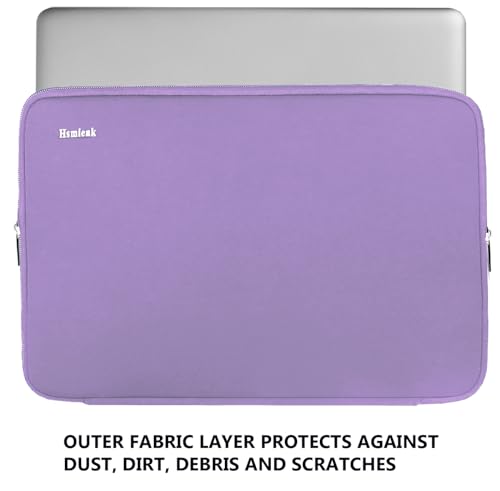 Laptop Sleeve Bag 15.6 Inch, Durable Shockproof Protective Cover Flip Case Briefcase Carrying Computer Bag Case Compatible with 15.6 Inch HP, ASUS, Lenovo, Acer, Notebook, Light Purple - color: Light Purple, size: 15.6 Inch