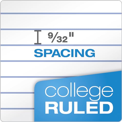 Oxford Spiral Notebooks, 1 Subject, College Ruled Paper, Durable Plastic Cover, 100 Sheets, Durable Divider Pocket, 3-Hole Punch, 3 Pack, Red, Black and Blue (10390)