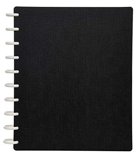 Talia Discbound Notebooks, Planner, Customizable, (Black, Midsize (7.5in x 9.75in)) - color: Black, size: Midsize (7.5in x 9.75in)