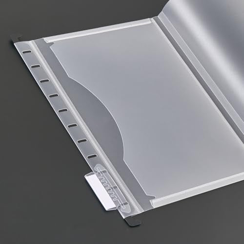 Y YOMA Plastic Hanging File Folders with Pocket, Letter Size, 1” Expansion 24 Pack Clear Reinforced Hanging Folders with Tabs, Waterproof for Filing Cabinet Bulky Files Home Office - size: Letter Size - 24 Pack