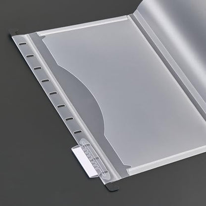 Y YOMA Plastic Hanging File Folders with Pocket, Letter Size, 1” Expansion 24 Pack Clear Reinforced Hanging Folders with Tabs, Waterproof for Filing Cabinet Bulky Files Home Office - size: Letter Size - 24 Pack