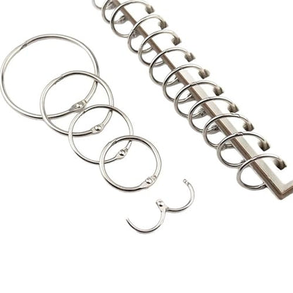 Binder Rings Loose Leaf Binder Book Rings - Multifunctional Loose Leaf Key Ring Clips for Papers,Index Cards,Office,School,Home Crafts Ornaments and DIY Arts (1/1.25/1.5/2 inch) - size: 1/1.25/1.5/2 inch