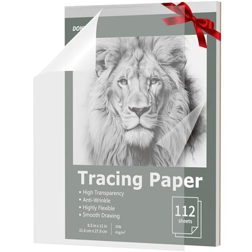 Tracing Paper 8.5" x 11", 112 Sheets Transparent Vellum Paper Tracing Pads | Christmas Birthday Gifts for Adults Teens, 25lb/41gsm Translucent Tracing Paper for Sketching, Drawing, Overlays - color: Green, size: 8.5" x 11" (112 Sheet)