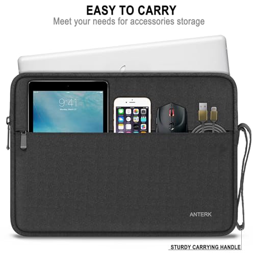 Laptop Sleeve Case 15.6 Inch Shockproof Protective Computer Bag with Handle | Laptop Case, Shockproof Protective Carrying Laptop Bag Compatible for 14 Inch MacBook Air/Pro, HP, Dell, Asus, Lenovo, Black - color: Black, size: 15.6 Inch