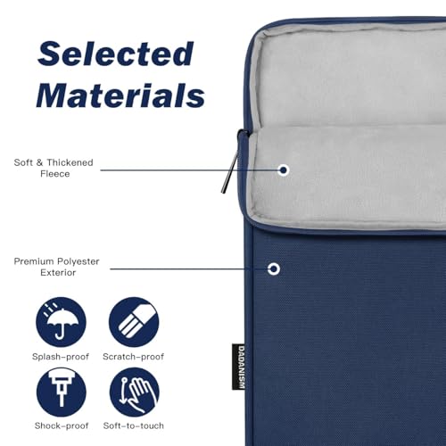 Dadanism 9-11 Inch Tablet Sleeve Bag Carrying Case for iPad (A16) 11th Gen 11", iPad 10th Gen 10.9" Air 5/4, iPad Air/Pro 11", iPad 9/8/7th 10.2", Galaxy Tab A11+ Plus 11"/S9 FE, Tab M11 11", Denim - color: Denim, size: 9-11 inch