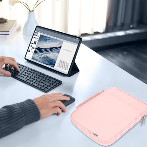 Dadanism 9-11 Inch Tablet Sleeve Padded Carrying Case with Handle, Protective Travel Bag for iPad A16 11" 2025, iPad Air M4/Pro M5 11", iPad 10th Gen 10.9", iPad 10.2", Galaxy Tab A11+ 11", Pink - color: Pink
