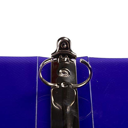 JAM PAPER Plastic 1 inch Binder - Purple 3 Ring Binder - Sold Individually - color: Purple, size: 1 inch
