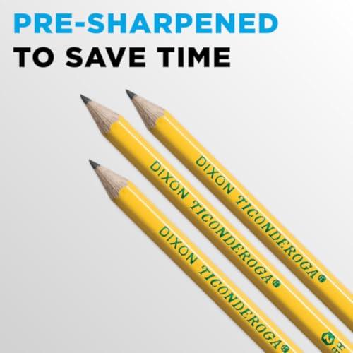 Ticonderoga Wood-Cased Pencils, Pre-Sharpened, 1000/Box, 2 Boxes | 2 HB Soft, Yellow, 2000 Pencils Total, X13100 - size: 1 Count (Pack of 2000)