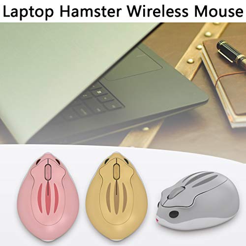 Wireless Mouse Large Angle Adjustable Upright Carpal Tunnel Ergo Optical Mice for PC Laptop Computer Macbook Gift,3600 DPI,Removable Palm Rest,RGB Light,2.4GHz Wireless Mouse Cute Hamster Shape