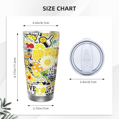 Pickleball Gifts for Women,Daisy Pickleball Tumbler Vacuum Insulated Stainless Steel Coffee Travel Mugs Water Bottle for Pickleball Lovers 20oz - style: daisy pickleball