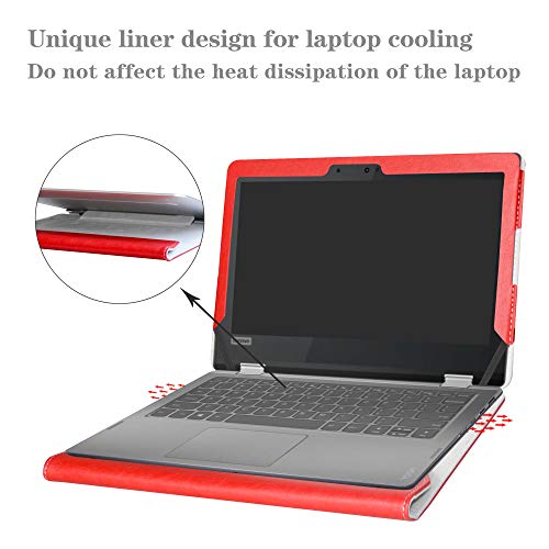 Protective Case for Lenovo Flex 6 11 6-11IGM/Flex 4 11 4-1130,Case for HP Chromebook 11 G8 G9 EE/Chromebook X360 11 G3 EE/ProBook X360 Fortis 11 G9(Not fit Flex 3 11) 11.6",Red - color: Red