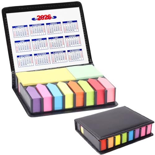 Sticky Notes Tabs for Page Markers, Colored Book Tabs for Annotating Books, 2000 Pieces Arrow Index Page Flags with PU Box (300g) - size: 300g
