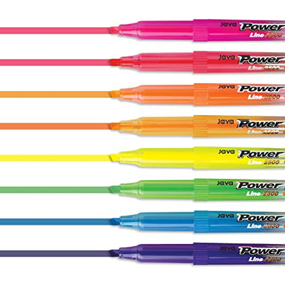 JVPEN Highlighters – 8-Pack Pastel & Vivid Colors, No Smudge & No Bleed, 4mm Chisel Tip, Smooth Pigment Ink, Includes Carry Case – Ideal for Notes, Journaling, School & Office