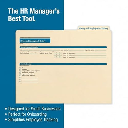 ComplyRight Hiring/Employment Folder, Pack of 25 | 9-1/2” x 12”, Document Filing Folder for Businesses, HR Employee Management Documentation Office Supplies - style: Hiring/Employment