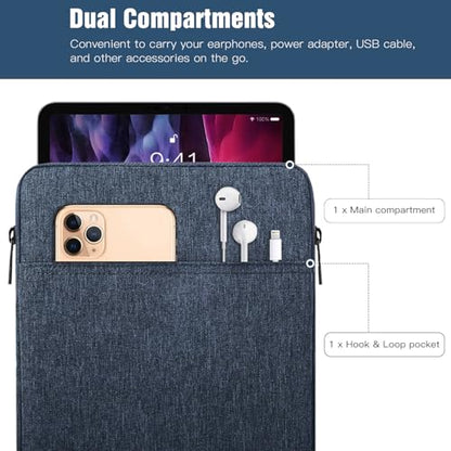 TiMOVO 9-11" Tablet Sleeve Bag, Dusty Blue | Fit iPad 11" A16 2025 / 10.9"/10.2" / Air 11" 5/4 Gen / Galaxy Tab A9+/A11Plus 11", Fit Smart Keyboard - color: A-Dusty Blue, size: 9-11 Inch