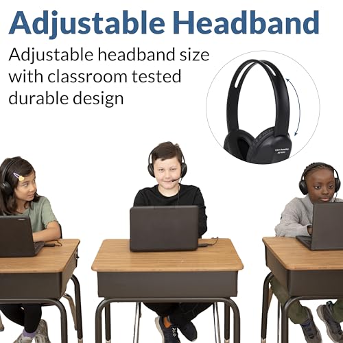Cyber Acoustics USB-C (AC-4014) Computer Headset with Microphone, Wired Headset with Noise Cancelling Mic for PC, Laptop, Office & Work from Home, Durable Classroom Design - size: 1 Unit - USBC