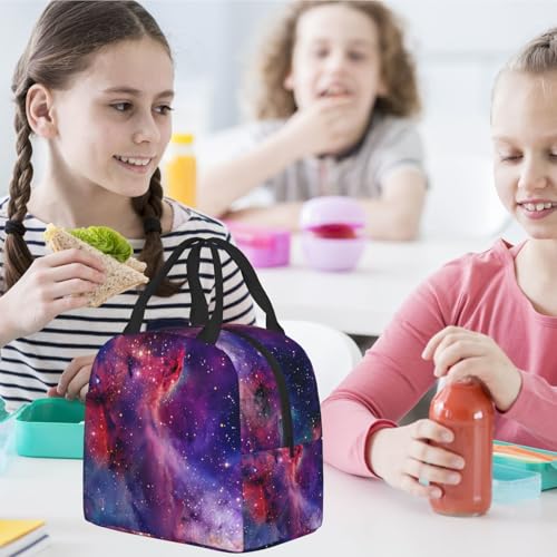 Galaxies Lunch Box - Insulated Lunch Bags for Women/Men Reusable Lunch Tote Bags, Perfect for Office/Camping/Hiking/Picnic/Beach/Travel - color: Galaxies