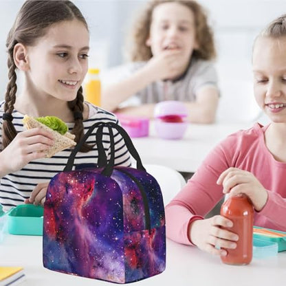 Galaxies Lunch Box - Insulated Lunch Bags for Women/Men Reusable Lunch Tote Bags, Perfect for Office/Camping/Hiking/Picnic/Beach/Travel - color: Galaxies