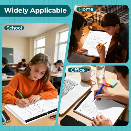 Legal Pads 8.5x11, 50 Sheets/Pack,6 Pack,3-Hole Punch & Perforated Writing Pads, Wide Ruled White Lined Paper, Notebook 8.5x11.75, Notepads 8.5x11 for Business, School and Office Supplies - style: 6 Pack-3Hole