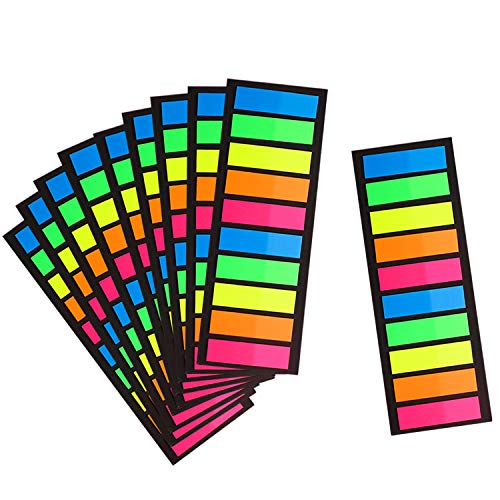 2000 Pieces Sticky Tabs, Colored Sticky Note Index Tabs, Page Markers Flags for Book Markers, Book Annotation Tabs - style: Rectangular