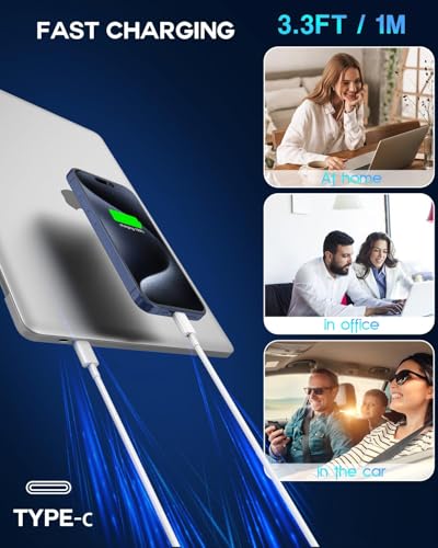 240W USB C Cable, USB C to USB C, C to C Cable Fast Charging for MacBook Pro/MacBook Air, iPad Pro/iPad Air, iPhone 16 Pro Max/ 16 15 Pro/Plus,Samsung,Compatible 140W/100W /65W/45W/35W/20W (2Pack,3ft) - color: White, size: 3.3FT