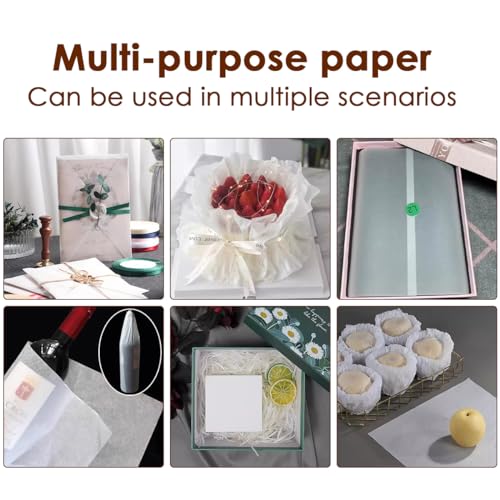 TIMESETL Tracing Paper Roll 14.7in x 55yd Trace Paper White Tracing Paper for Drawing Translucent Trace Paper Roll for Sewing Pattern Paper for Trace, Drawing, Sketch, Craft
