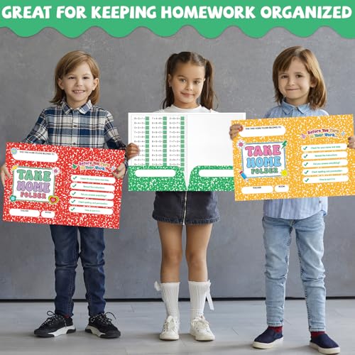 12PCS Homework Folders with 2 Pocket Back to School Take Home Folders Bulk for Students Letter Size Composition Notebook Classwork Organizer for Home Office Teachers Educational Supply 9.45 x 12.2 Inc - style: Composition