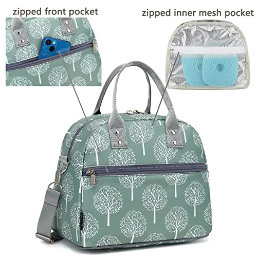 FlowFly Insulated Lunch Bag With Shoulder Strap for Women, Men, and Kids, Large and Reusable, Handle, Freezable Work and School Travel Tote and Meal Prep Organizer,Dandelion - color: Dandelion
