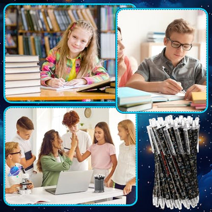 Sinload 60 Pcs Mechanical Pencil Bulk, 0.7 mm Cute Motivational Mechanical Pencil for Writing, Sketching, Drawing, Gifts from Teacher Reward Office Supplies Bee Party(Space) - style: Space