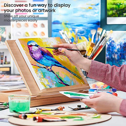Arteza Acrylic Paper Foldable Canvas Pad, 9.5x9.5 Inches, 20 Sheets, DIY Frame, Heavyweight Acrylic Paint Paper, 220 lb, 360 GSM, Acid-Free, Art Supplies for Painting & Mixed Media Art
