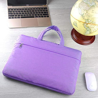 HESTECH Denim Fabric 15-15.6 Laptop Shoulder Bag Sleeve Briefcase Carrying Case for MacBook / Surface Book / Ultrabook with Denim Fabric, Purple - color: Purple, size: 15.6"-16 Inch