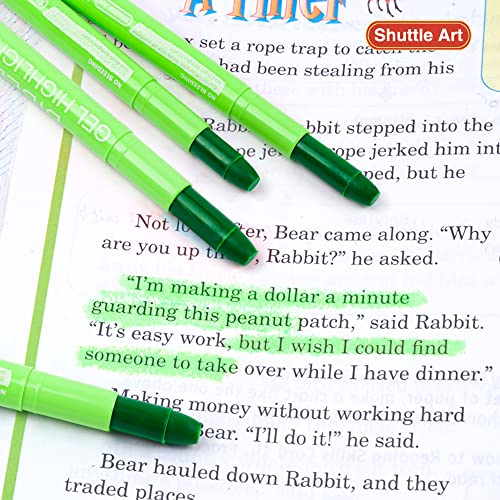 Shuttle Art 5 Pack Green Gel Highlighters,Bible Highlighters,No Bleed Through, Bible Journaling Supplies,Great for Journaling, Highlighting and Studying - color: Green
