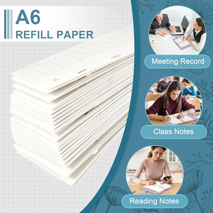 Toplive A6 Refill Paper, A6 Cornell Notetaking System Filler Paper, 6 Holes Notebook Binder Inserts Loose Leaf Paper 160 Sheets, for Business Meeting College Study Reading Notes - style: Cornell Notes 2 Pack
