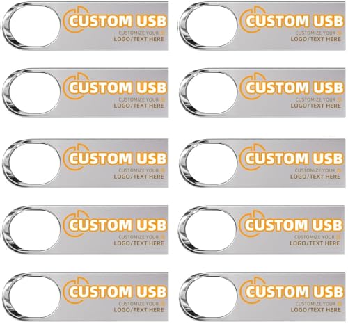 Custom Personalized USB Flash Drive 20 Pack 4GB/8GB/16GB/32GB/64GB/128GB/256GB, Metal Style USB 2.0 Thumb Drive, Waterproof Memory Stick Small Size USB Drive for Office/Clients/School and More - size: 4-256GB