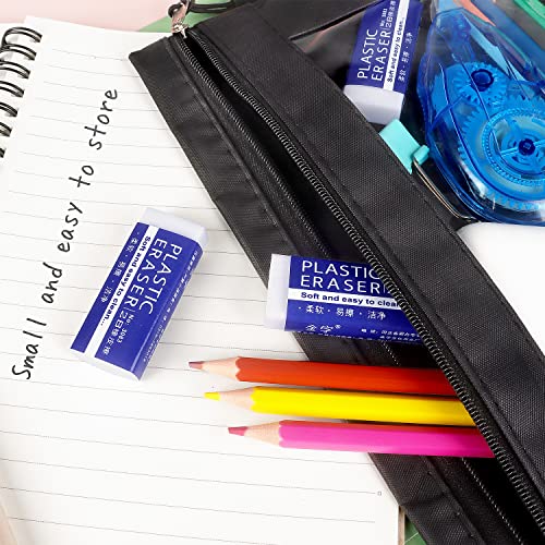 Tamaki Erasers, Large, White, 6 Pack | Erasers for School Office, Art Eraser for Drawing