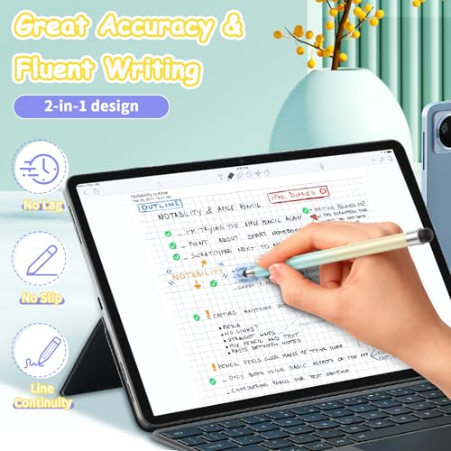 Stylus Pen for Touch Screens, Compatible with All Capacitive Touch Screens, Precision Rubber Tips& High Sensitivity (Gradient Light Blue) - color: Gradient light blue