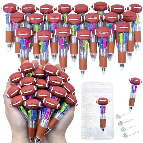 TOEMUR 100 PCS Multicolor Pen Set – 50 Cute Pens Bulk with 50 Pen Bags, Fun Pens for Party Favors, Christmas, Birthday, Kawaii Stationery for Student Prizes, Gifts Bulk for Friends (Soccer) - color: Soccer, size: 50
