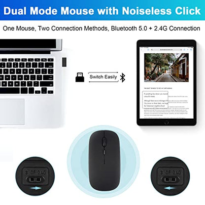 SOPPY Bluetooth Keyboard Case with Mouse for iPad 9th Gen 2021, 8th Gen 2020, 7th Gen 2019 10.2", Air 3 & Pro 10.5", Detachable Wireless Keyboard, Slim Protective Cover, Rechargeable, Black - color: Black, size: 10.2 & 10.5 inch