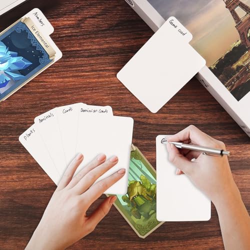 300 Pieces Trading Card Dividers, Blank Paper Card Dividers White Card Separators with Tabs for Storage Boxes, MTG TCG Sports Game Cards, 2.6 x 4.1 Inches
